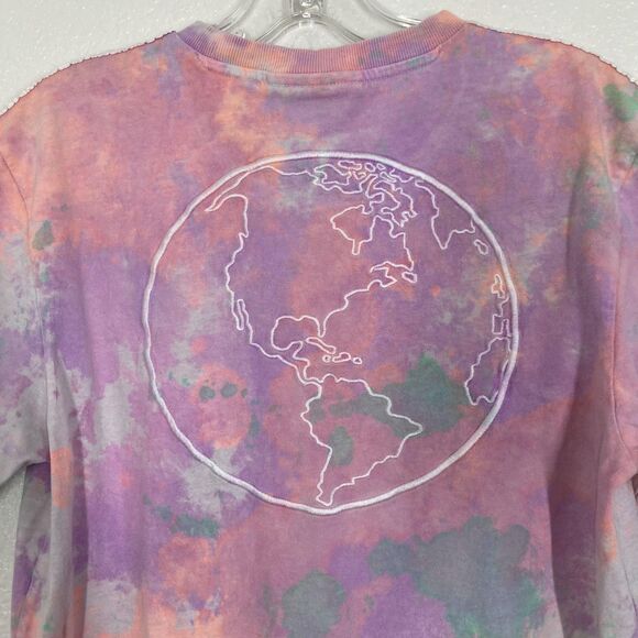 Adidas Pharrell Williams Shirt Mens Small Tie Dye Pastel HU Holi 3-Stripes Globe - Picture 12 of 13